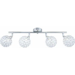 Plafoniera spot lampada sala da pranzo luce cristallo binario luce cromo orientabile Globo 56634-4 precio