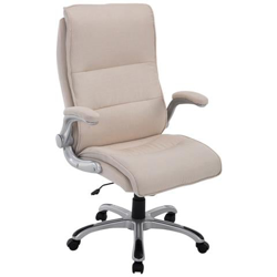 Sedia Ufficio XXL Villach in Tessuto I Poltrona Studio con Braccioli Reclinabili I Poltrona Ergonomica Regolabile con Portata 150 kg Crema en oferta
