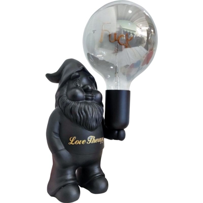 Greenice - Gnome Finire Colore Nero Con Lampadina G125 'Puck' (AM-NN200)