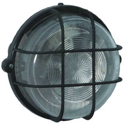 plafoniera tonda 100w nera