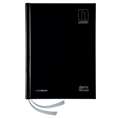 Diario 16Mesi 13X17,8 Colore Nero