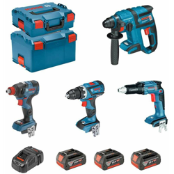 BOSCH Kit ECL4P3BEC2 (GDX 18V-200C + GSR 18V-EC TE + GSR 18V-60C + GBH 18V-EC + 3 x 5,0Ah + GAL1880CV + L-Boxx 136 + L-Boxx 238) características