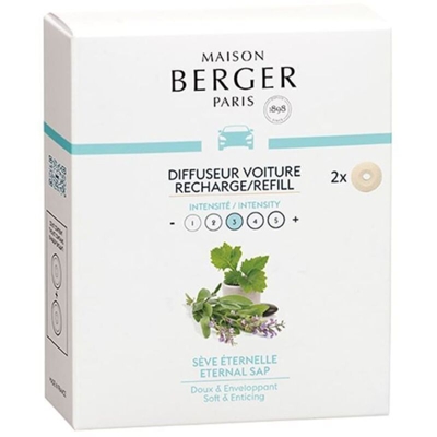 Maison Berger - LAMPE BERGER RICARICA DIFFUSORE PER AUTO 2PZ SEVE ETERNELLE ACCESSORI PROFUMO AMBIENTI