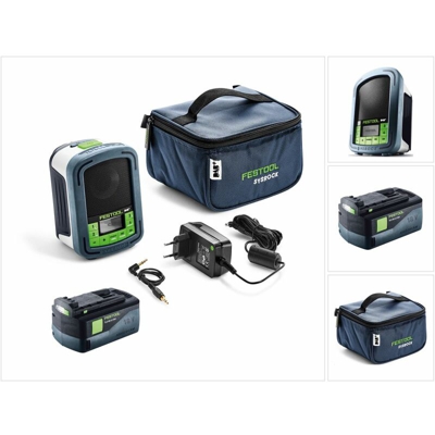 Festool Sysrock BR 10 Radio digitale DAB+ ( 202111 ) + 1x Batteria BP 18 Li 5,2 AS - senza caricabatterie