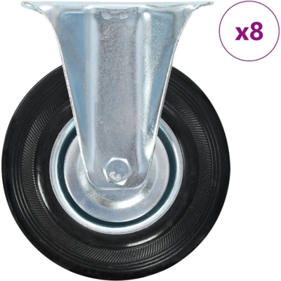 vidaXL Rotelle Fisse 8 pz 125 mm