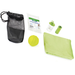 Summer Kit contenente ciotola palla asciugamano sacchettini igienici e dispenser características