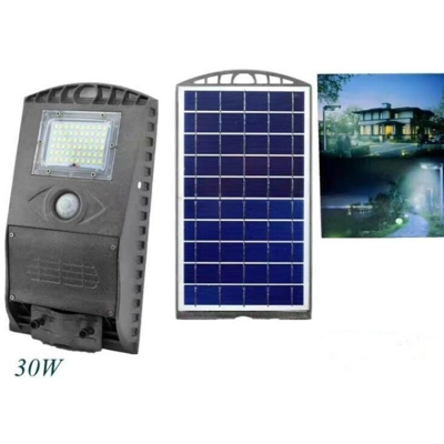 Lampione stradale solare 30w crepuscolare pannello energia solare esterno