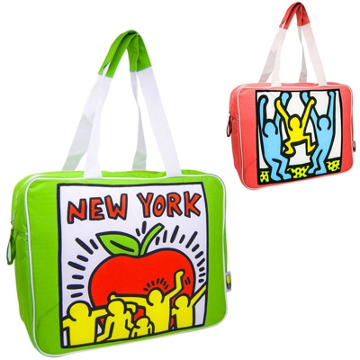 Bakaji - Borsa Termica Frigo Keith Haring 23L in Tessuto Verde Gio Style 38x16x30cm