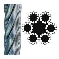 Fune In Acciaio Zincato 72 Fili Commerciale Mt. 100 Dia.Mm. 3 precio