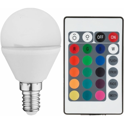 Lampadina LED RGB E14 Lampadina a incandescenza da 4 Watt dimmerabile Globo 106750