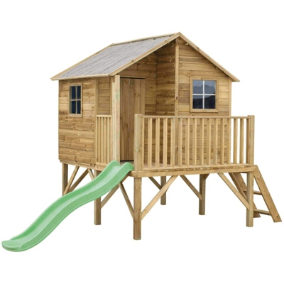 Milani Home - YOYO - casetta in legno per bambini con scivolo