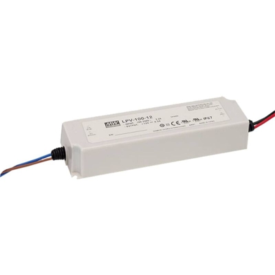 Mean Well LPV-100-5 Trasformatore per LED Tensione costante 60 W 0 - 12 A 5 V/DC non dimmerabile, Circuito PFC, Protezi