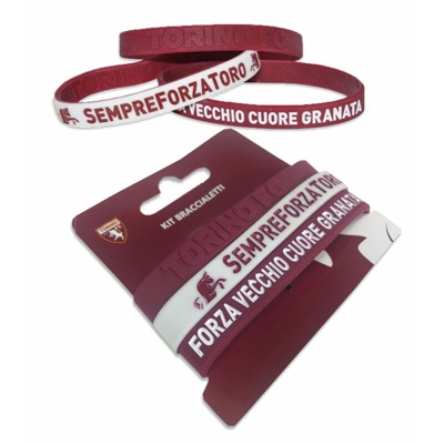 Tex Family - SET 3 BRACCIALETTI UFFICIALI TORINO FC e cartolina TORINO È