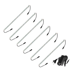 6 x 1m LED Striscia da Incasso Sottopiano 60LED/m 5050 SMD 12V Bianco Freddo 6000K 680 Lumen Nastro Impermeabile con Adattatore Alimentazione 5A en oferta