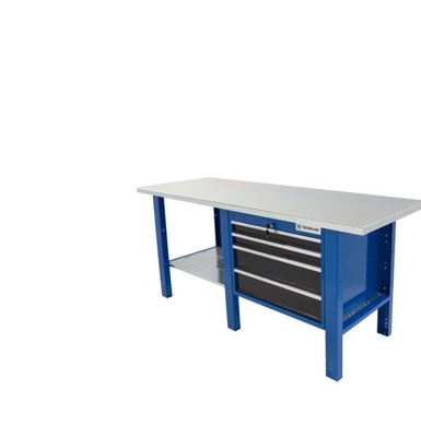 Tecnolam - Banco da lavoro Werkmeister 2000 1 modul da 4 Cassetti (720*615*565) Piana in Legno di faggio