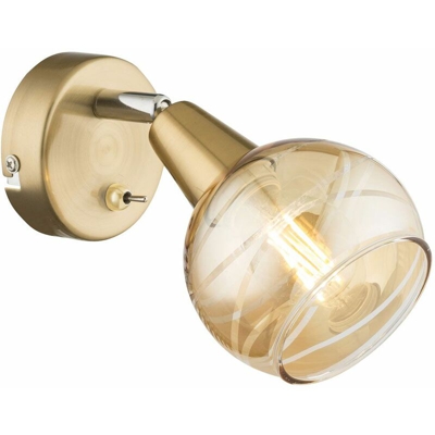Lampada da parete sala da pranzo spot faretto a sfera in vetro lampada da lettura orientabile app GOLD controllo vocale del telefono cellulare in un