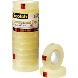 3M 5501233 7100029310 Nastro adesivo Scotch® 550 Trasparente (L x L) 33 m x 12 mm 12 pz. precio