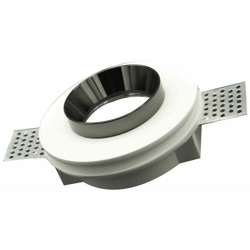 Driwei - Portafaretto in gesso incasso rotondo scomparsa supporto lampada 5014 cromo nero características
