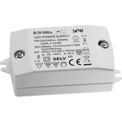 Self Electronics SLT6-350ILS Driver per LED Tensione costante, Corrente costante 7.94 W, 7.31 W 350 mA 7.5, 24.0 - 21.0 precio