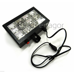 Driwei - Proiettore faro effetto strobo 12 led luce rgb controllo musicale regolabile precio