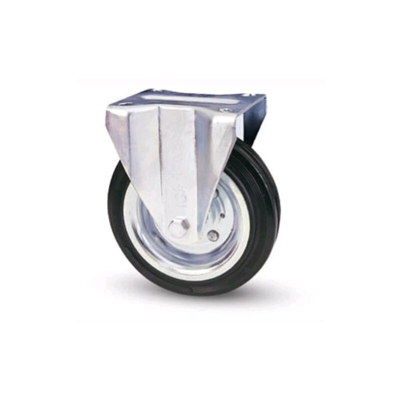 Eacommerce - Ruote piroettanti industriali rotelle Girevoli con Piastra per Carrelli Banchi da Lavoro 180 mm Fissa