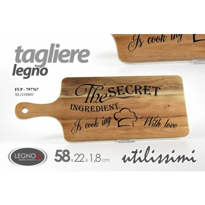 Argonauta - Tagliere in legno acacia bar ristoranti pub cm 58 x 22