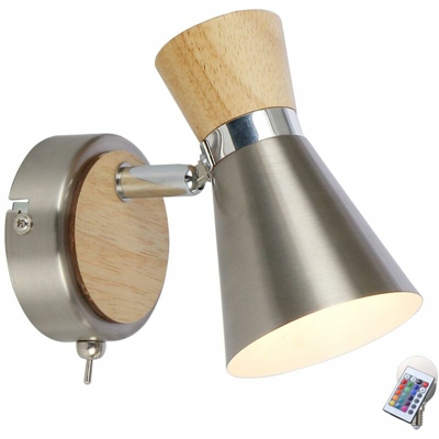 Lampada da parete di colore radiatore stanza di lavoro cambia posto regolabile in serie incl. RGB lampade a LED