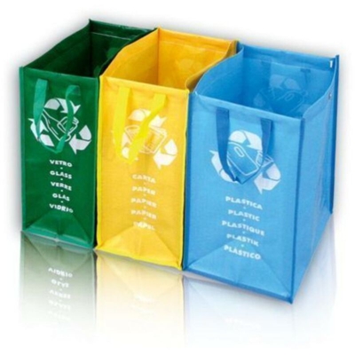 Fast World Shopping - SET 3 BORSE PER RACCOLTA DIFFERENZIATA SACCHE UTILI PRATICHE E LAVABILI