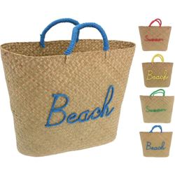 Borsa Da Spiaggia In Paglia 40X15X25Cm Colore A Scelta Accessori Tempo Libero precio