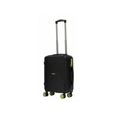 Trolley in ABS 67x43x276cm ruote, maniglie, chiusura TSA Ravizzoni Naresi nero giallo