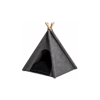 Tipi Teepee per Animali Domestici, Tenda per Cani, Tenda per Gatti, Cuccia per Animali Domestici, rifugio per Cani e Gatti con Cuscino Reversibile (S