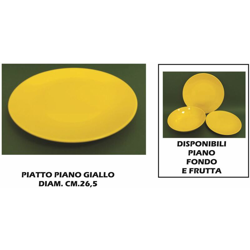 Bighouse It - PIATTO CERAMICA PIANO CM.26 GIALLO características