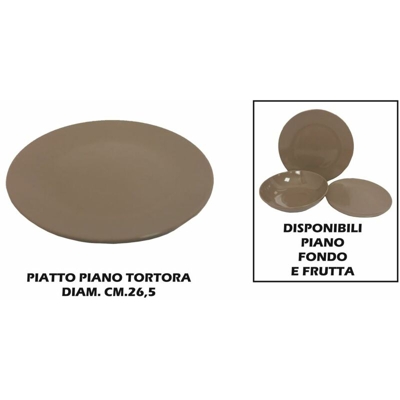 Bighouse It - PIATTO CERAMICA PIANO CM.26 TORTORA