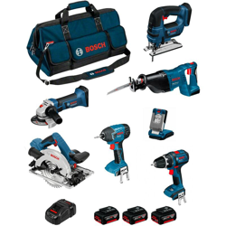 BOSCH Kit PSB7MP3F (GWS 18-125V-LI+GSB 18V-LI+GST 18V-LIB+GDR 18V-LI+GKS 18V-57G+GSA 18V-LI+GLIVariLED+ 3x5,0Ah+GAL1880CV+HDBAG) características
