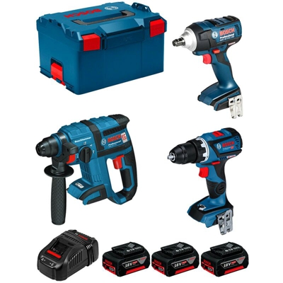 BOSCH Kit ECL3P3CEC (GSR 18V-60C + GDS 18V-EC 250 + GBH 18V-EC + 3 x 5,0Ah + GAL1880CV + L-Boxx 238)