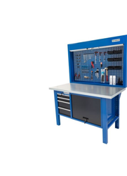 Tecnolam - Banco da lavoro Werkmeister 1500 4 Cassetti 420*615*565+ Cassettone con chiusura ad anta basculante -pannello pratico - piana in Ferro características