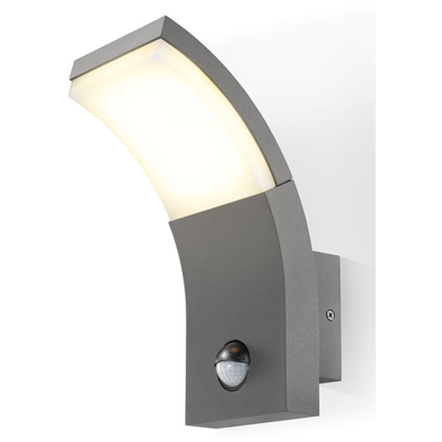 Esotec - Lampada a LED da parete per esterni con sensore, luce bianca calda, 2800K, 550lm, 7 watt. Esterni. Lampada da parete 201501