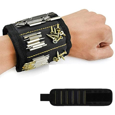 Braccialetto magnetico con 10 potenti magneti per tenere viti, chiodi, viti, forbici, punte da trapano, miglior strumento regalo per tuttofare