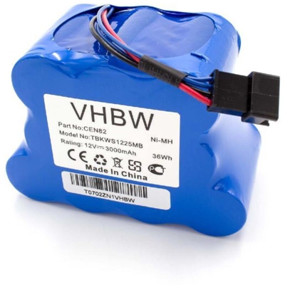 vhbw NiMH batteria 3000mAh (12V) per robot aspirapolvere home cleaner robot lavapavimenti come Ecovacs CEN82