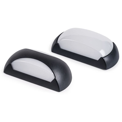 Plafoniera Led 12W 230V Ip65 Nero 4000K Lampo