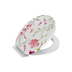 Easily - Copriwater Universale FIORI 38x45 cm in plastica stampata bianco rosso características