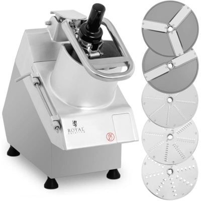 Royal Catering - Tagliaverdure Elettrico Professionale Affettaverdure Tagliafrutta Grattugia 750W