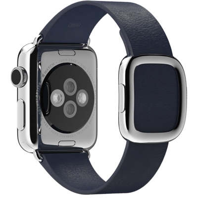 MJ5A2ZM/A accessorio per smartwatch Band Blu Pelle - Apple