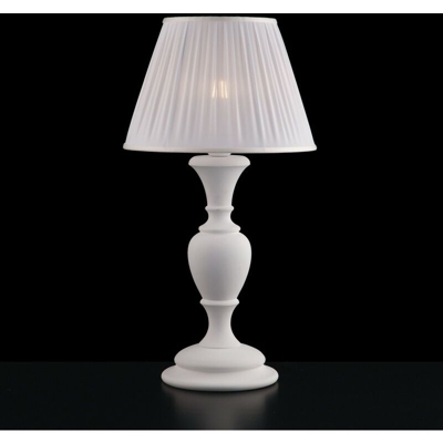 Lume barocco como in legno e pasta di legno bianco shabby