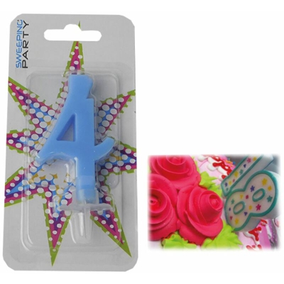 Bighouse It - CANDELINA CM.9 NUMERO 4 COLORE CELESTE