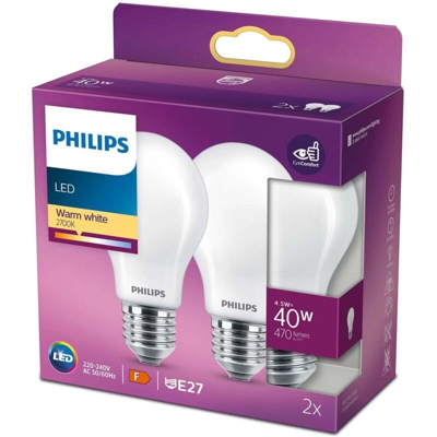 LED (monocolore) Classe energetica: A++ (A++ - E) 77765400 77765400 E27 Potenza: 4.3 W Bianco caldo - Philips Lighting