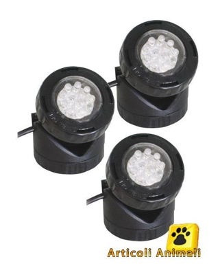 Faretto laghetto halo 3 led con sensore notte e giorno