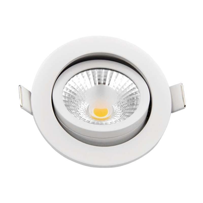 Faretto da incasso da 8W LED dimmerabile e equivalente a 70W | Bianco caldo 2700K - Bianco