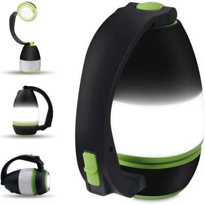 3 in 1 Torcia da campeggio ricaricabile Lampada da tavolo Lanterna Tenda da campeggio Torcia deformabile Lampada da lavoro con batteria da 2000mAh