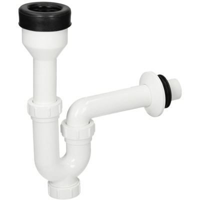 Ecd Germany - Sifone orinatoio ad allaccio colore bianco sanitari bagno plastica PP anti odori